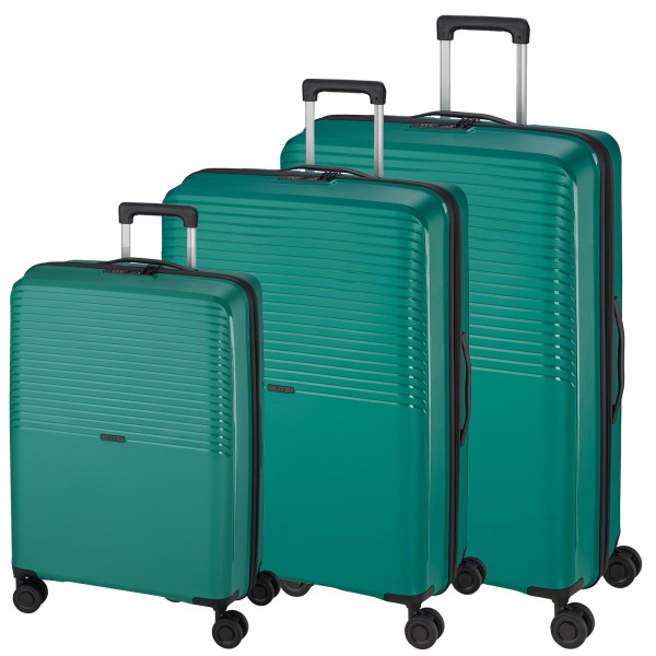 d&n Travel Line 4000 Trolley-Set 3-teilig 4 Rollen grün