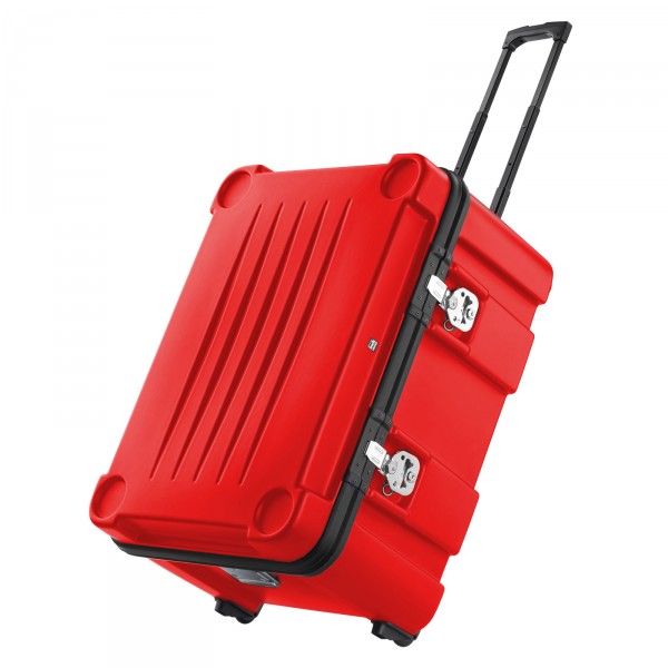 bwh Koffer Casys Typ 3 Transportbox 71 cm 2 Rollen mit Trolley rot - Vorderansicht