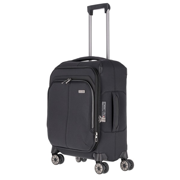 travelite Priima Kabinentrolley 4 Rollen 55 cm schwarz