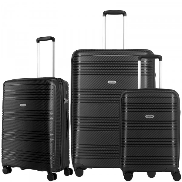 travelite Zenit Trolley Set 3-teilig schwarz