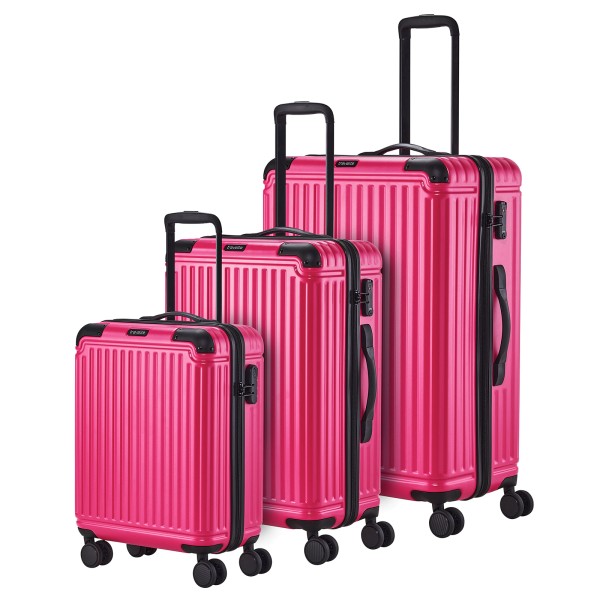 travelite CRUISE Kofferset 55/67/77 cm 4 Rollen pink