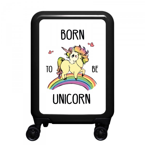 meinTrolley Born To Be Unicorn 55cm 4 Rollen schwarz