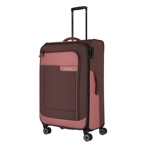 travelite Viia Trolley 77 cm 4 Rollen erweiterbar frühlingsrose