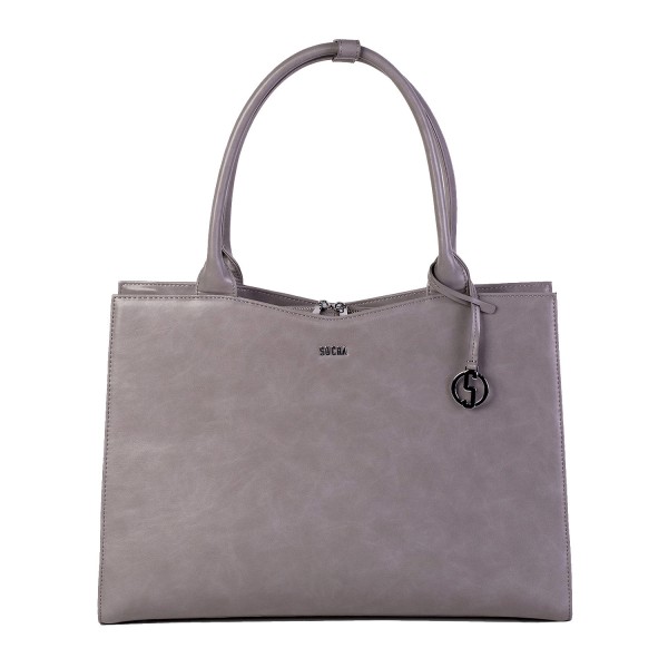 SOCHA Business-Handtasche Straight Line 44 cm Mud Frontansicht