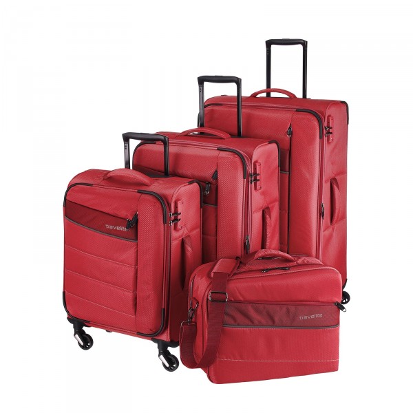 travelite Kite Trolley Set 4-teilig rot