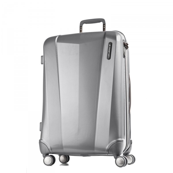 March15 Vision Trolley silber 68 cm 4 Rollen - Frontansicht