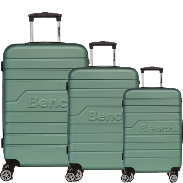 Bench Escape Kofferset S/M/L 4 Rollen graugrün