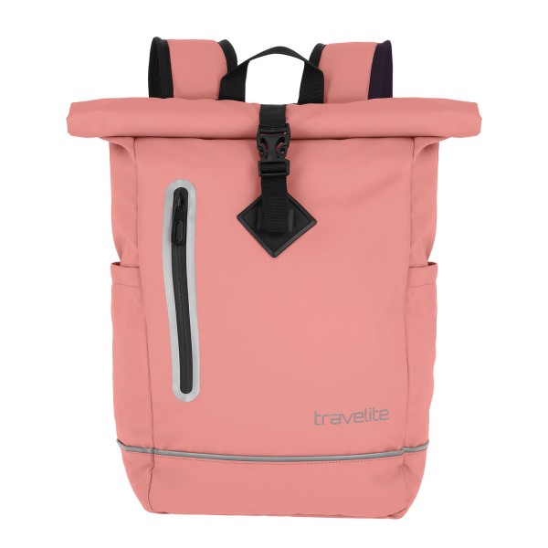 travelite Basics Roll-Up Rucksack Plane 48 cm koralle