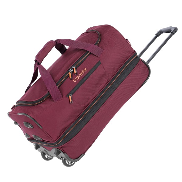travelite Basics Trolley Reisetasche 55 cm 2 Rollen erweiterbar bordeaux