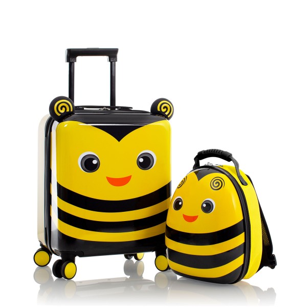 Heys Kids Lady Bug Set Trolley 46 cm 4 Rollen und Rucksack 33 cm Bumble Bee Hummel