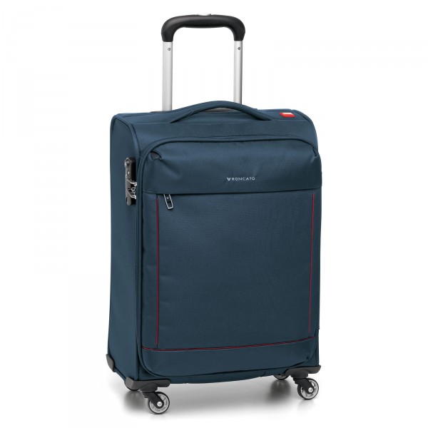 Roncato Connection Trolley 66 cm 4 Rollen erweiterbar blu - Frontansicht