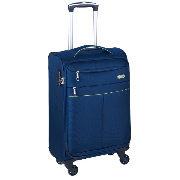 d&n Travel Line 6704 Trolley 75 cm 4 Rollen erweiterbar blau